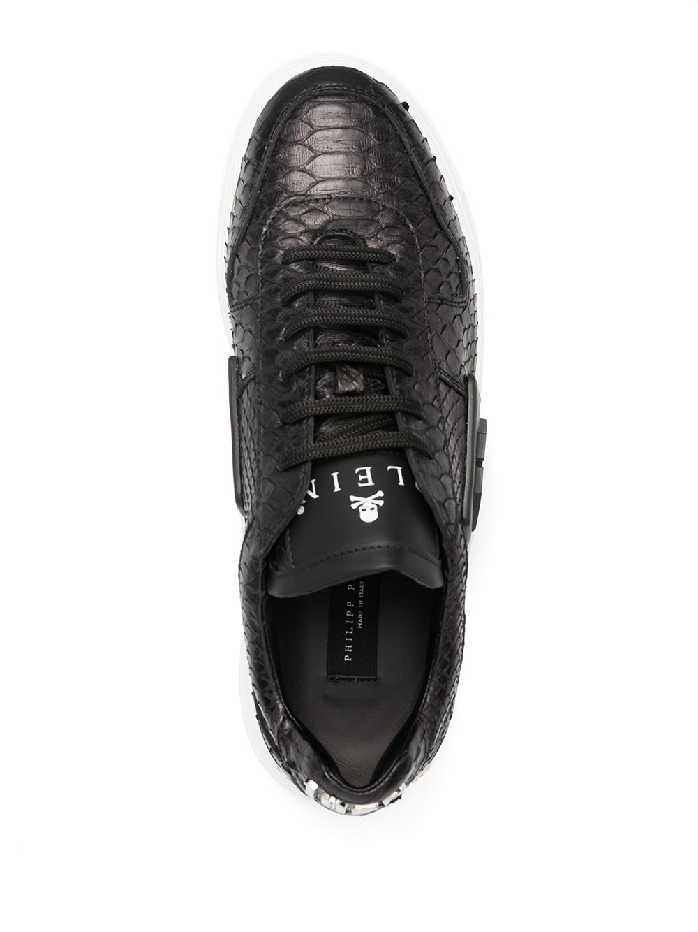 Shop Philipp Plein Platform Sole Sneakers In Black