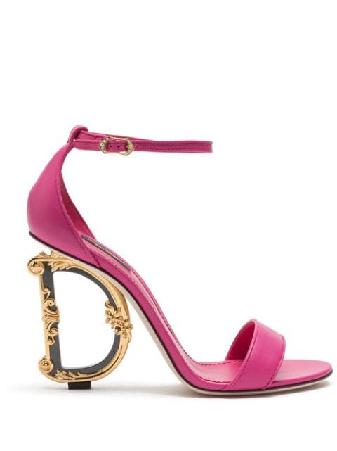 Dolce & Gabbana Baroque DG 105mm leather sandals