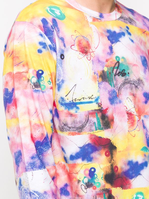 comme des garcons pink tie dye shirt