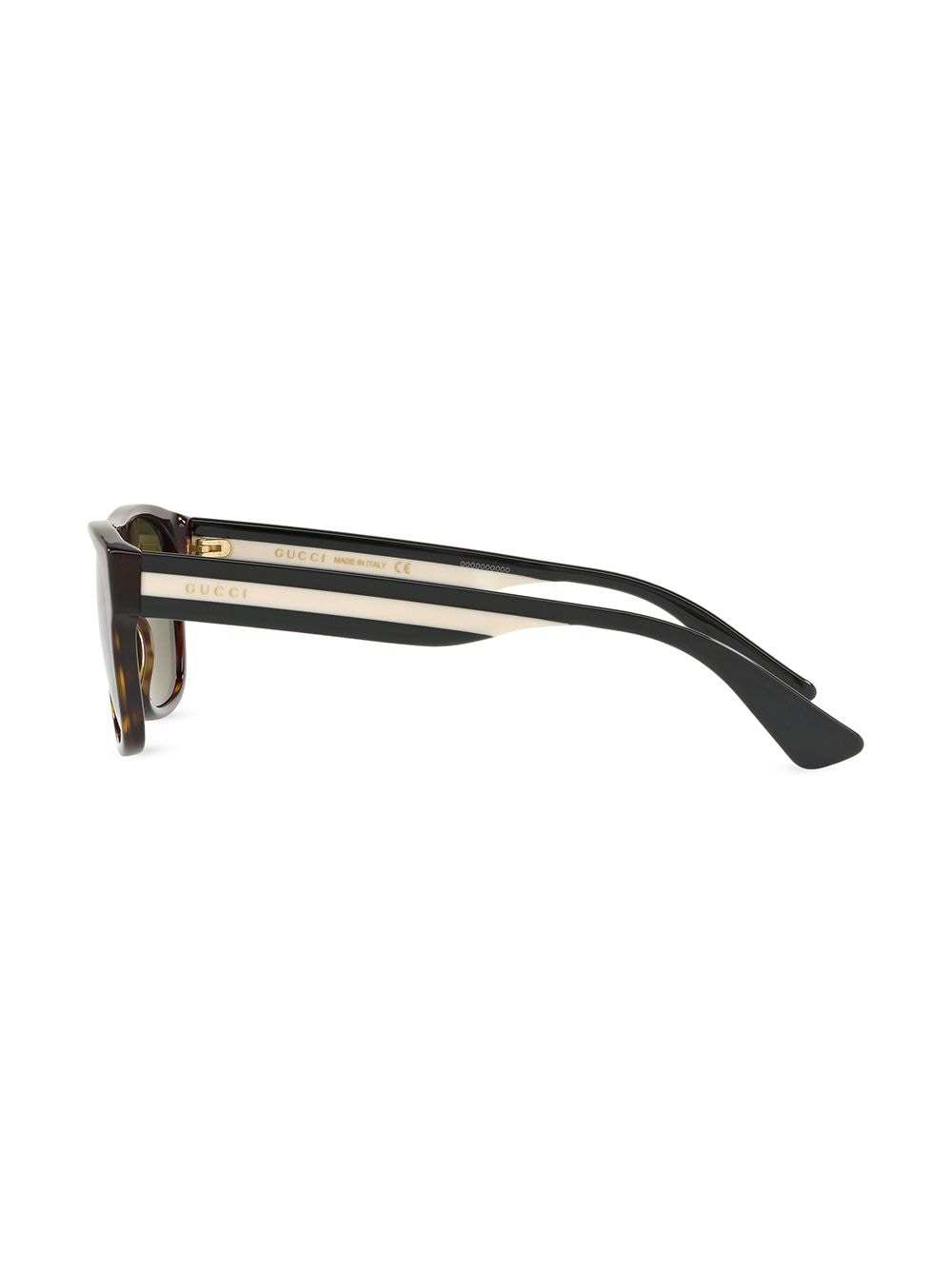 Shop Gucci Gg0341s Square-frame Sunglasses In Brown