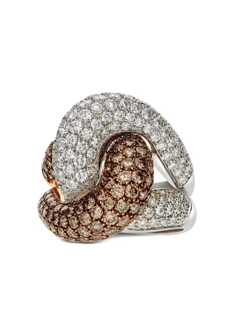 LEO PIZZO 18K rose and white gold Abbraccio diamond ring