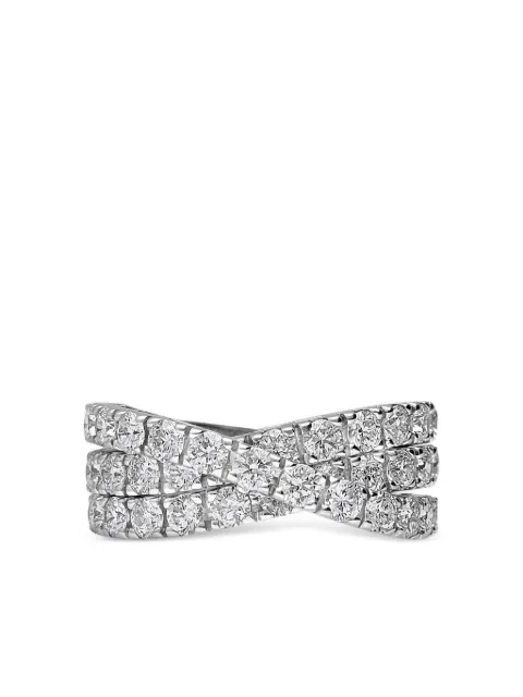 LEO PIZZO anillo Grace Wave en oro blanco de 18kt con diamante