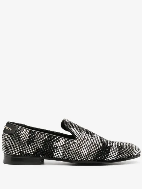 Philipp Plein embellished camouflage moccasin loafers
