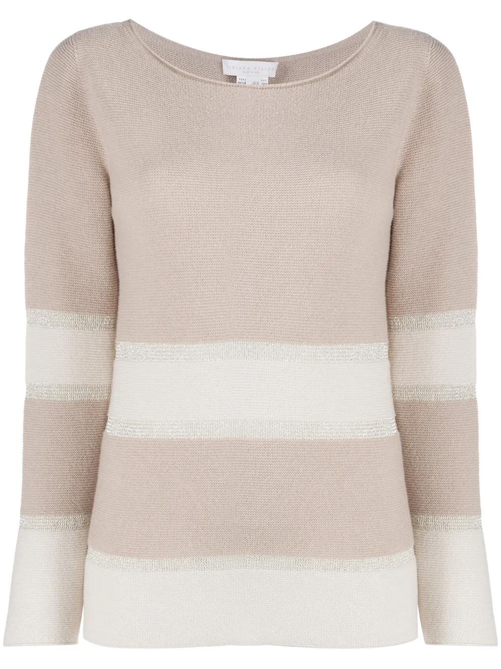 FABIANA FILIPPI STRIPED ROUND-NECK JUMPER