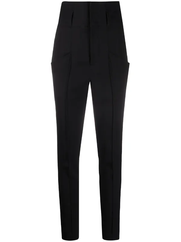 black skinny leg trousers