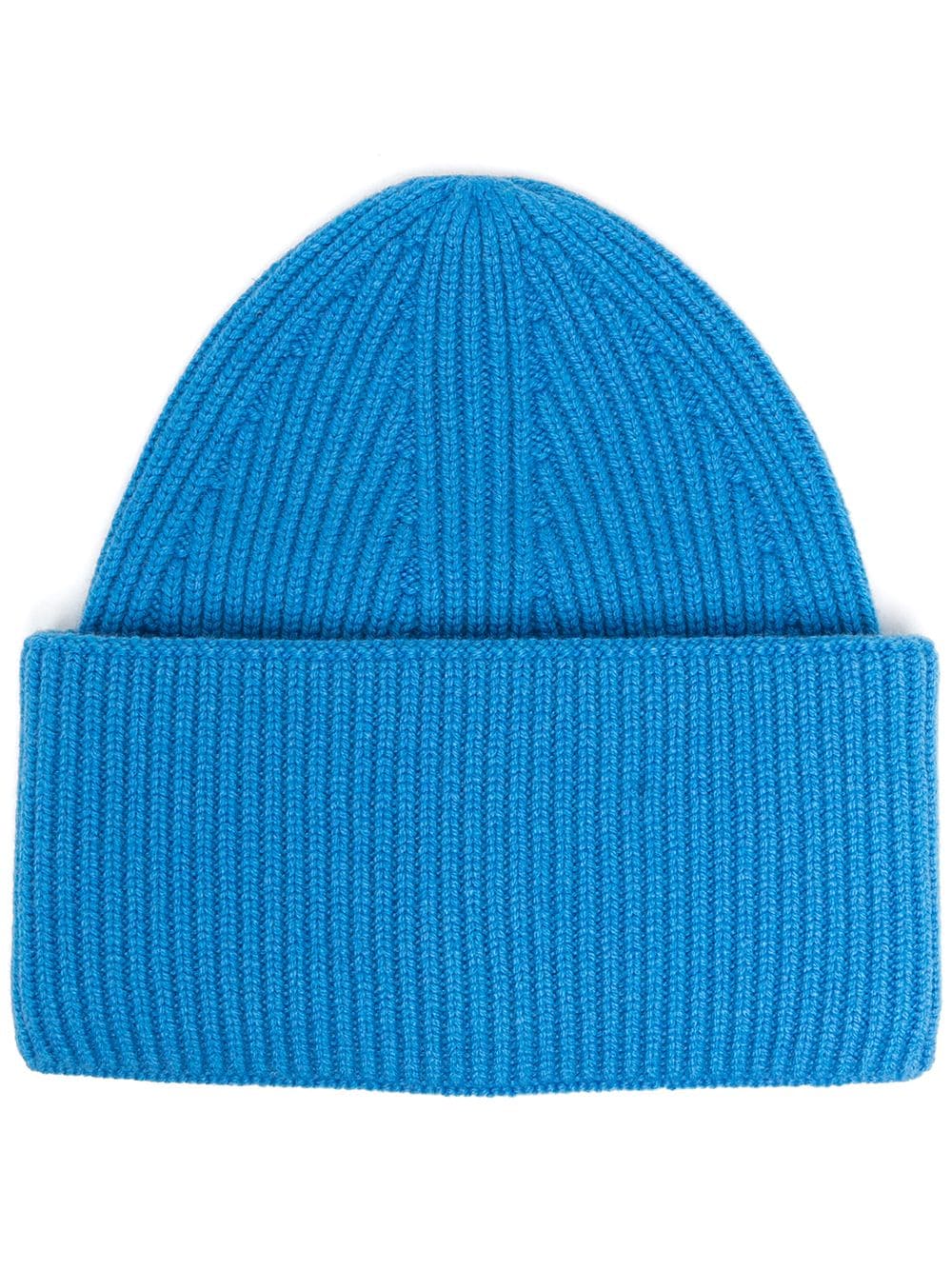 Laneus Ribbed Beanie Hat In Blue