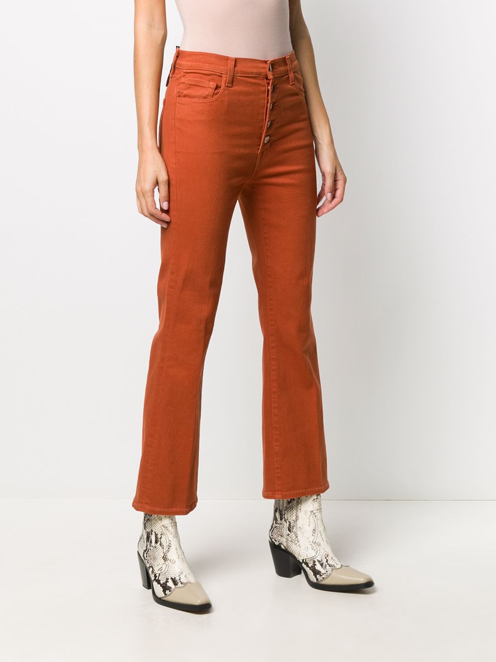 фото J brand cropped flare trousers