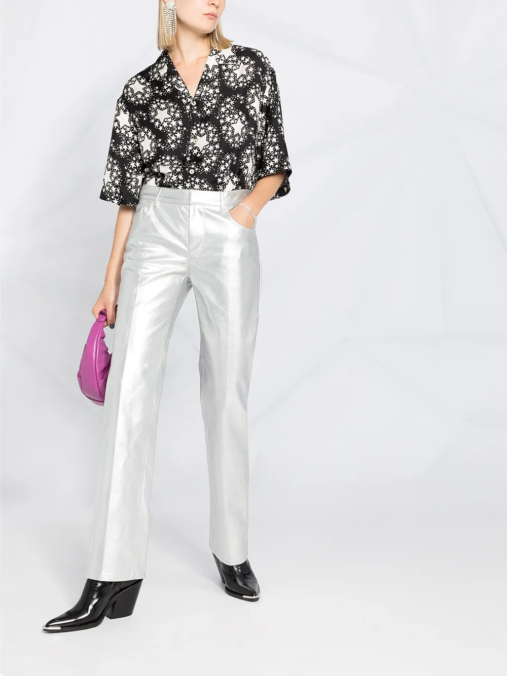 Philosophy Di Lorenzo Serafini Metallic broek - Zilver