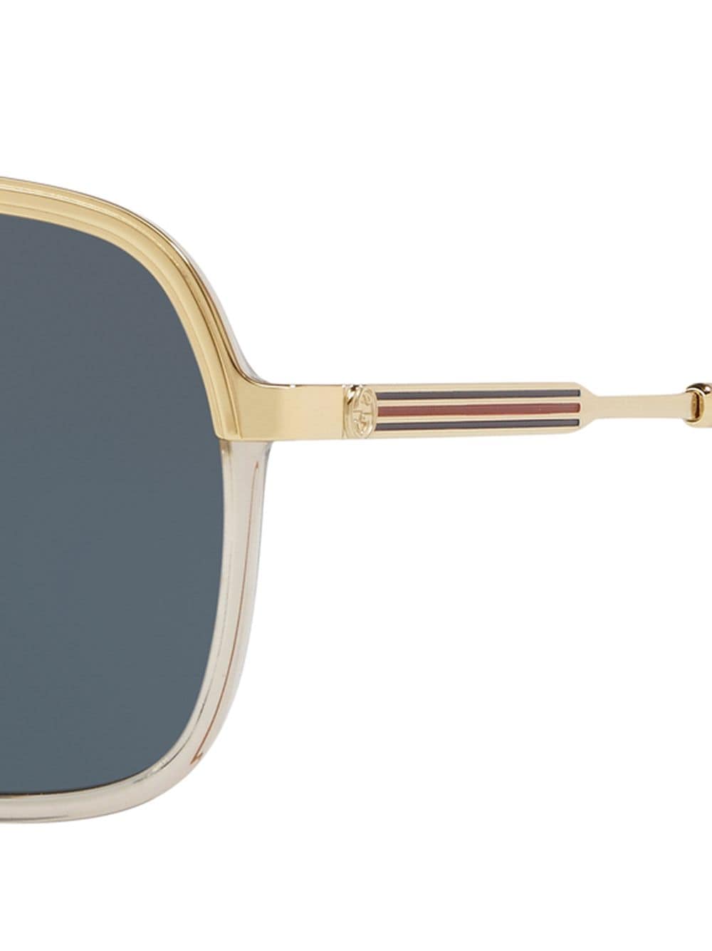 Shop Gucci Pilot-frame Sunglasses In Blue