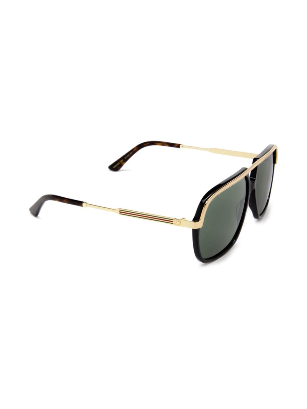 guccieyewear Gucci Eyewear Zonnebril met navigator montuur - Zwart