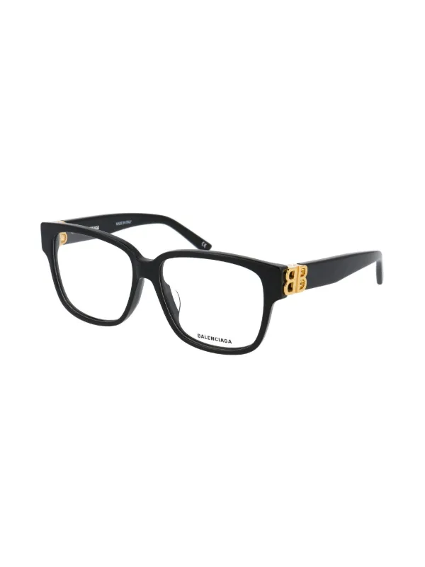 BALENCIAGA スクエアフレームメガネ 【関税込】 Balenciaga Eyewear スクエアフレーム サングラス | ブラック