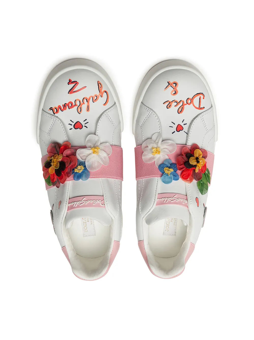 Dolce & Gabbana Kids floral-motif Sneakers | White | FARFETCH