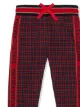 Dolce & Gabbana Kids logo-stripe drawstring tartan trousers