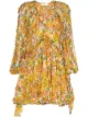 Image 1 of Zimmermann floral print silk V-neck dress
