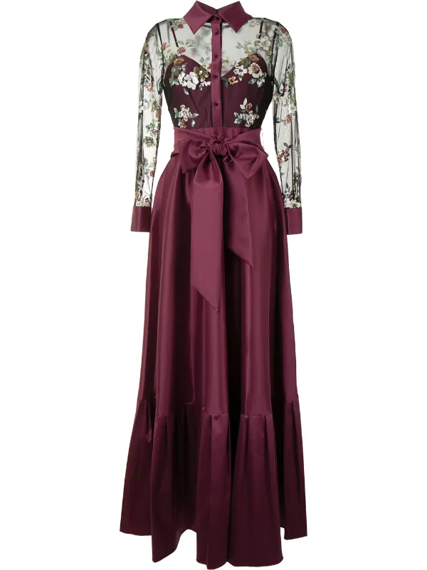 badgley mischka purple dress