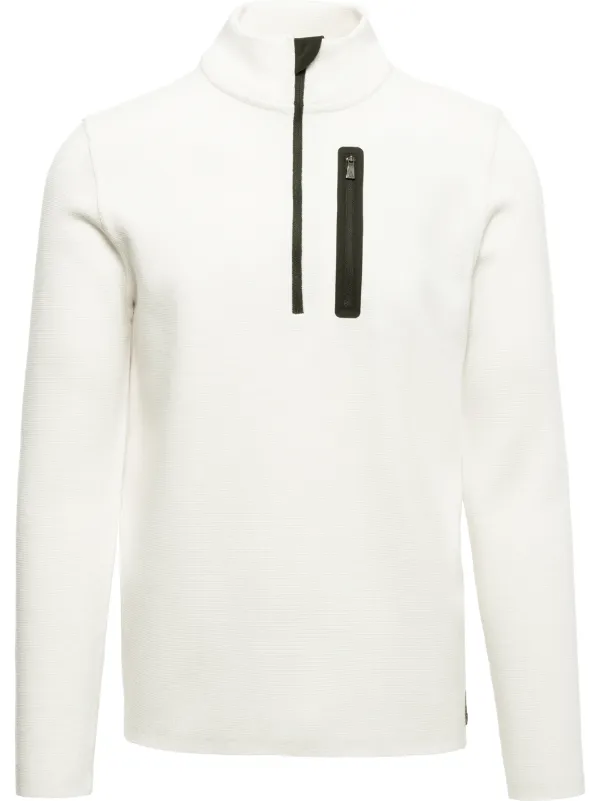 white zip jumper