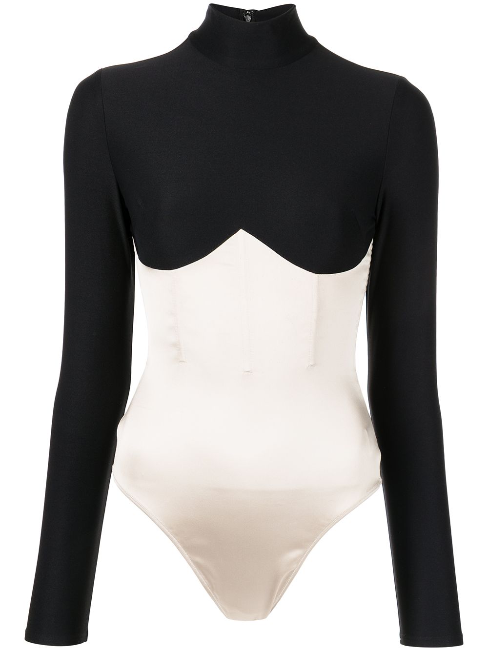 Fleur Du Mal Mock Neck long-sleeve Bodysuit - Farfetch