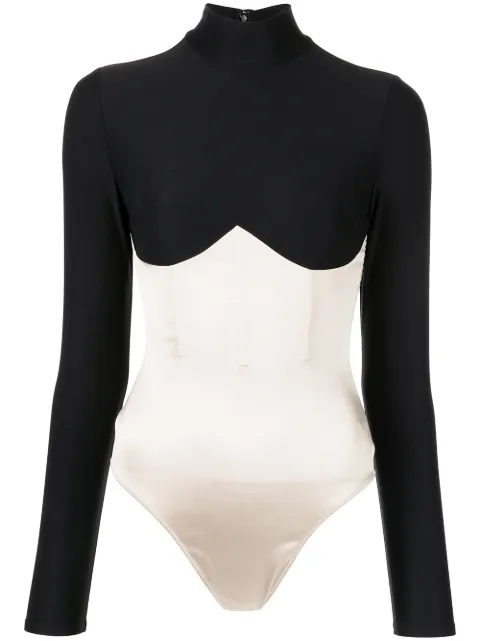 Fleur Du Mal mock neck long-sleeve bodysuit