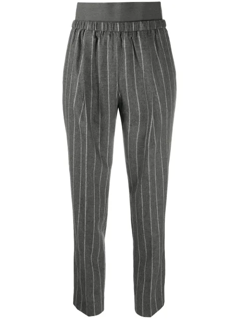 Fabiana Filippi pinstripe elasticated trousers