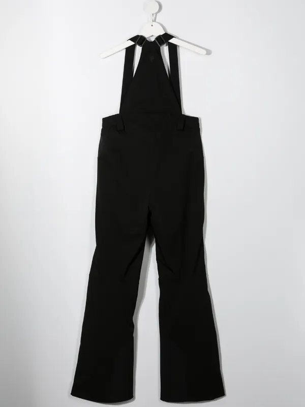 black wide leg dungarees