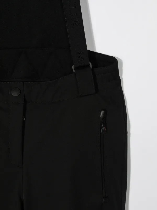 black wide leg dungarees