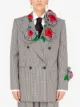 Dolce & Gabbana floral-appliqué double-breasted jacket