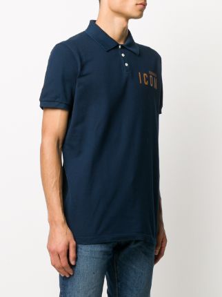 logo print polo shirt展示图