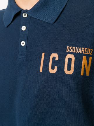 logo print polo shirt展示图