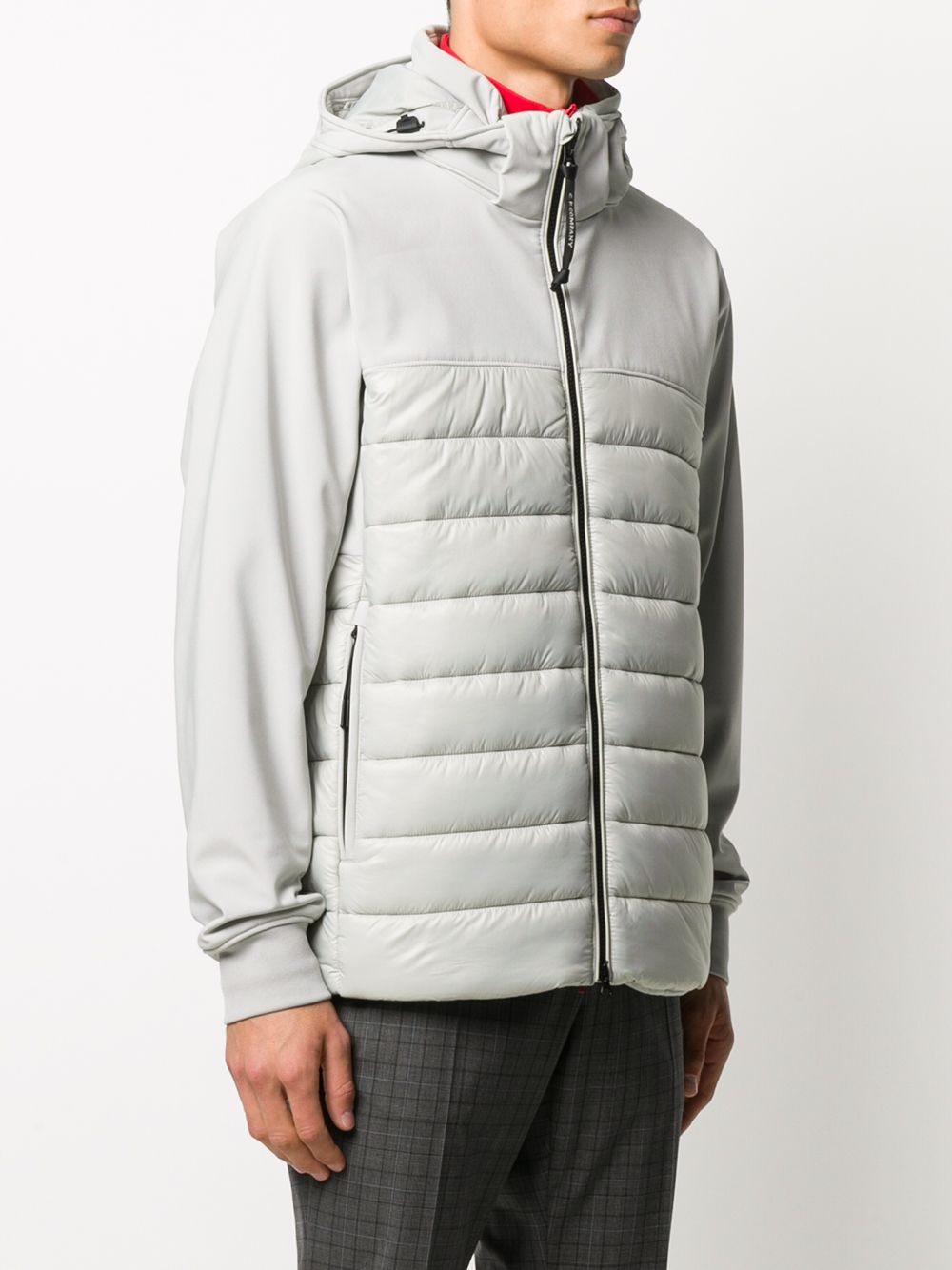 фото C.p. company jersey-panelled puffer jacket