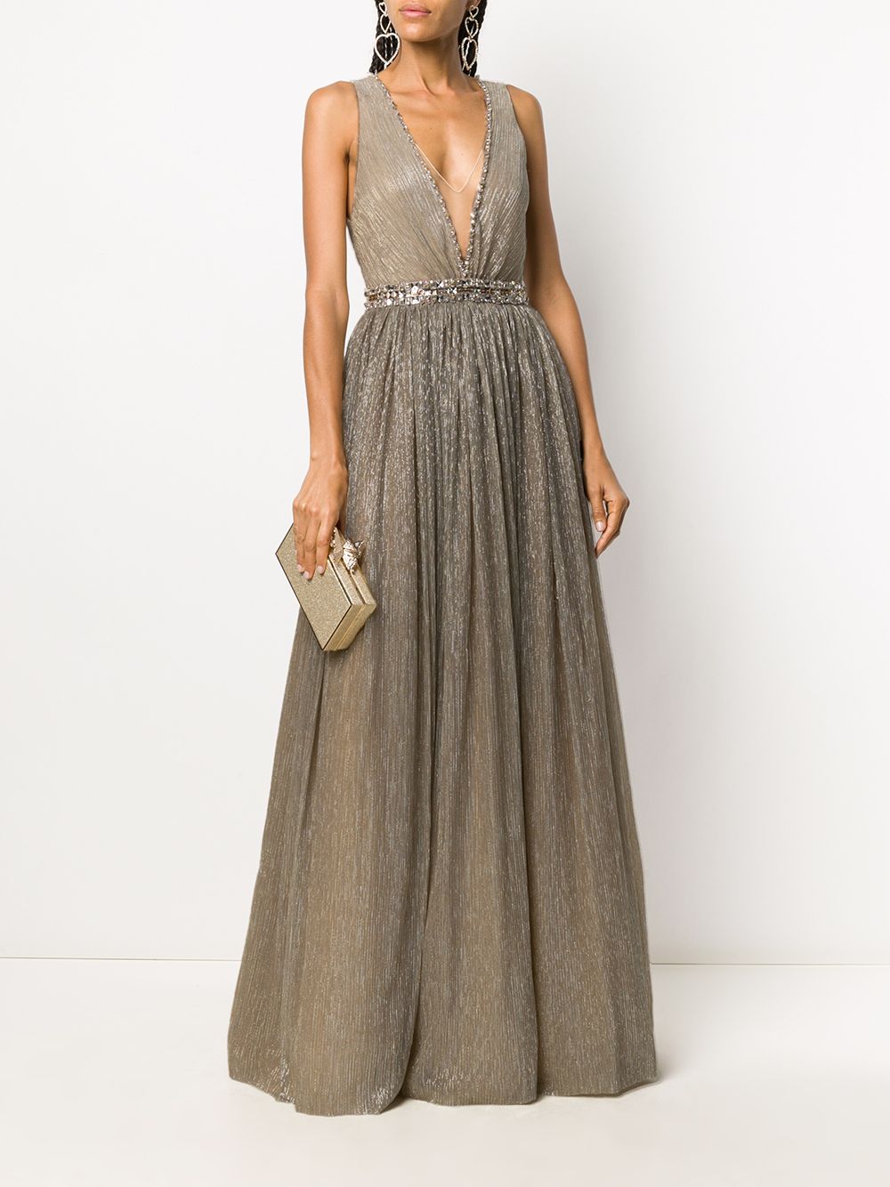 Jenny Packham Sasha Embellished V-neck Dress - Farfetch