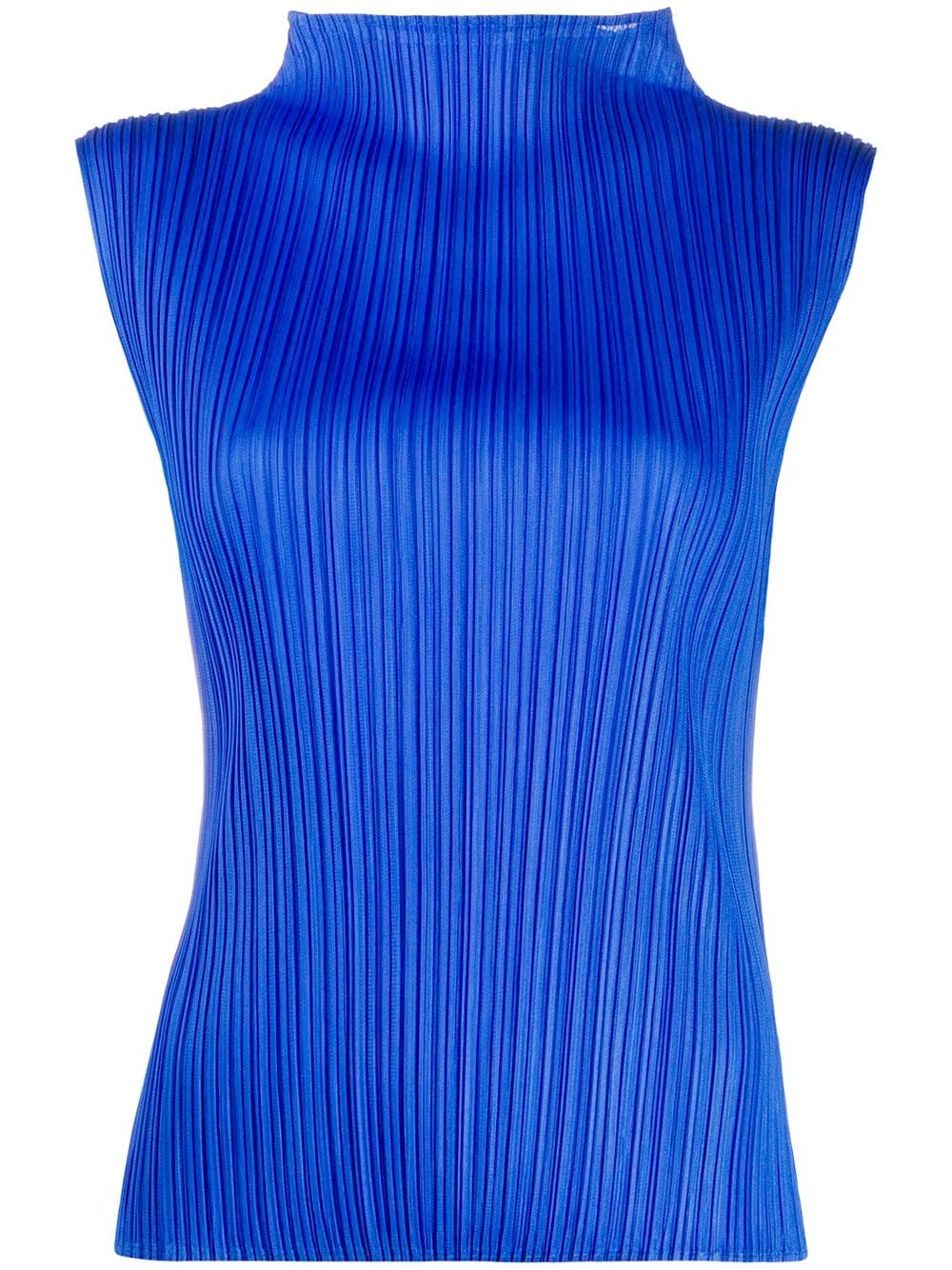 фото Pleats please issey miyake плиссированный топ с высоким воротником