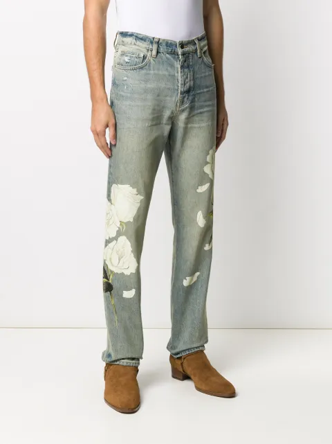 amiri flower jeans