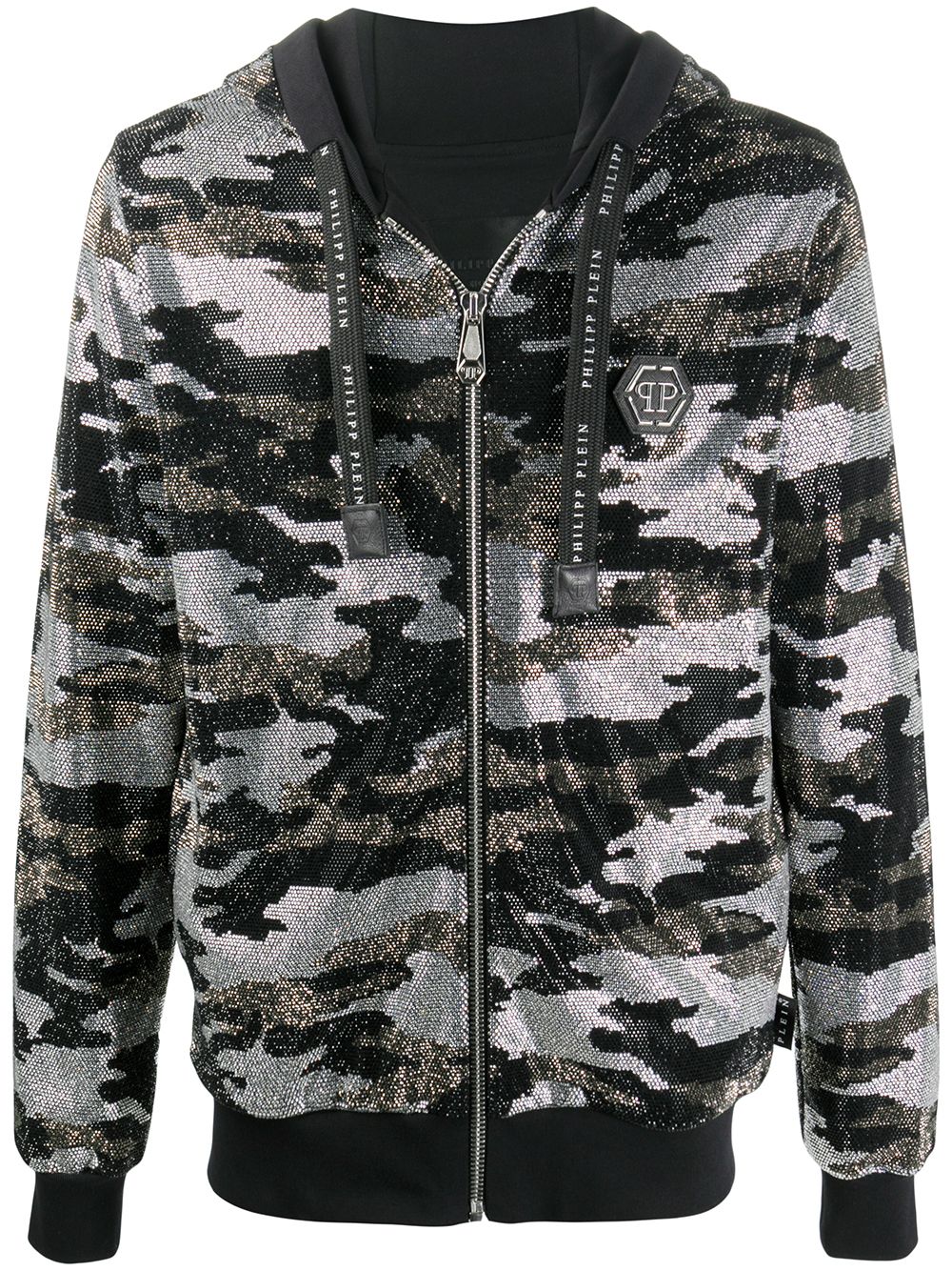 camouflage zip-up hoodie