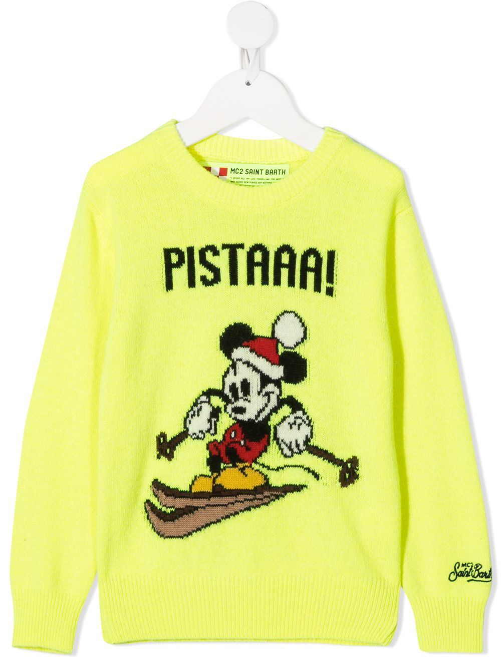 фото Mc2 saint barth kids mickey mouse slogan knit