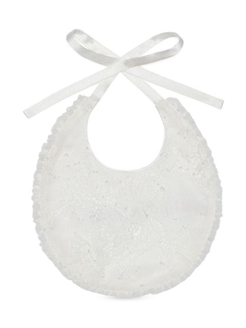 Dolce & Gabbana Kids Lätzchen aus Spitze mit Picot-Rand