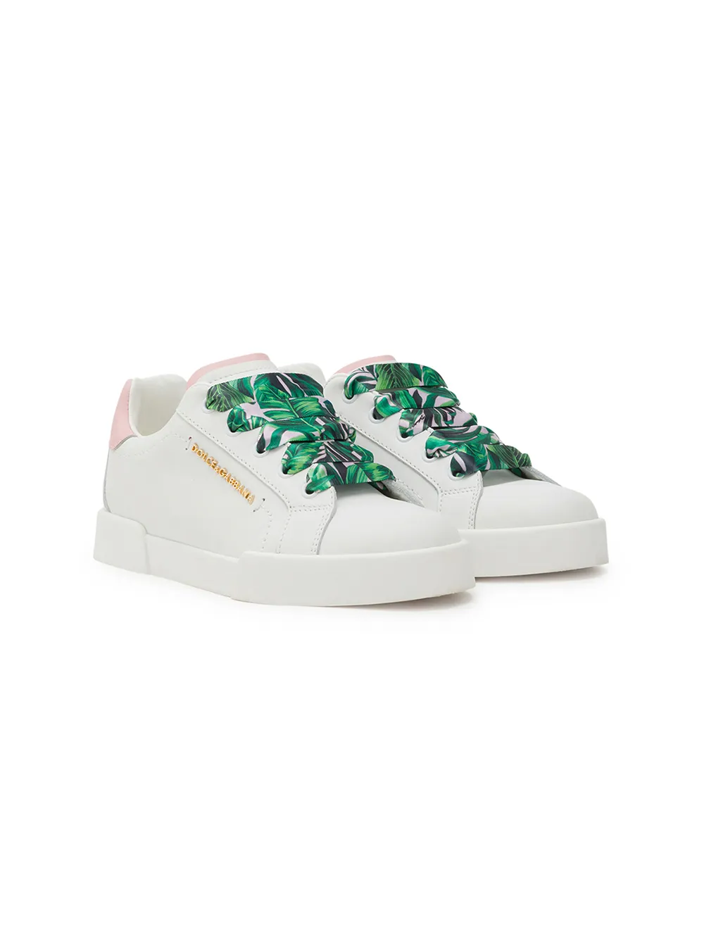 

Dolce & Gabbana Kids tenis con agujetas - Blanco