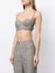 Fleur Du Mal plaid check-print bralette