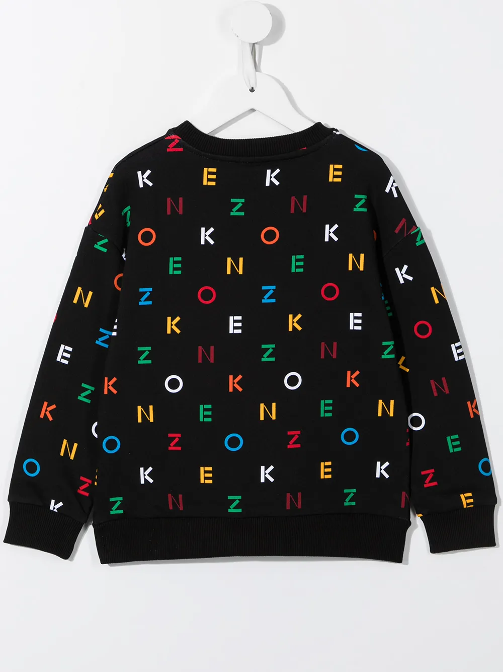 фото Kenzo kids толстовка в стиле колор-блок с логотипом