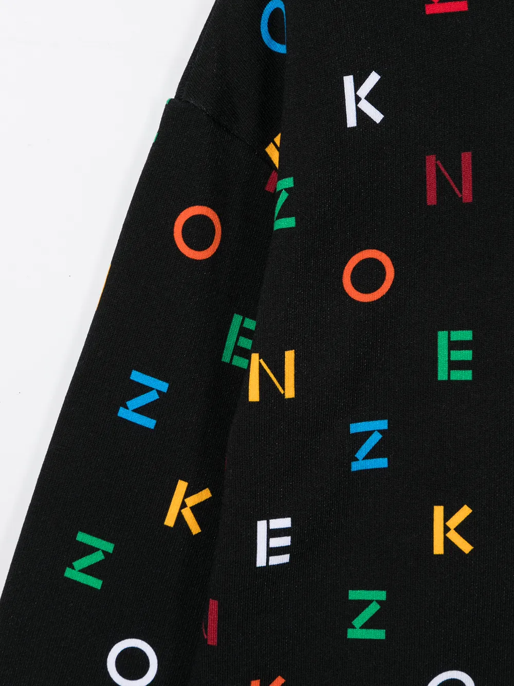 фото Kenzo kids толстовка в стиле колор-блок с логотипом