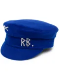 Ruslan Baginskiy velvet narrow brim hat - Blue