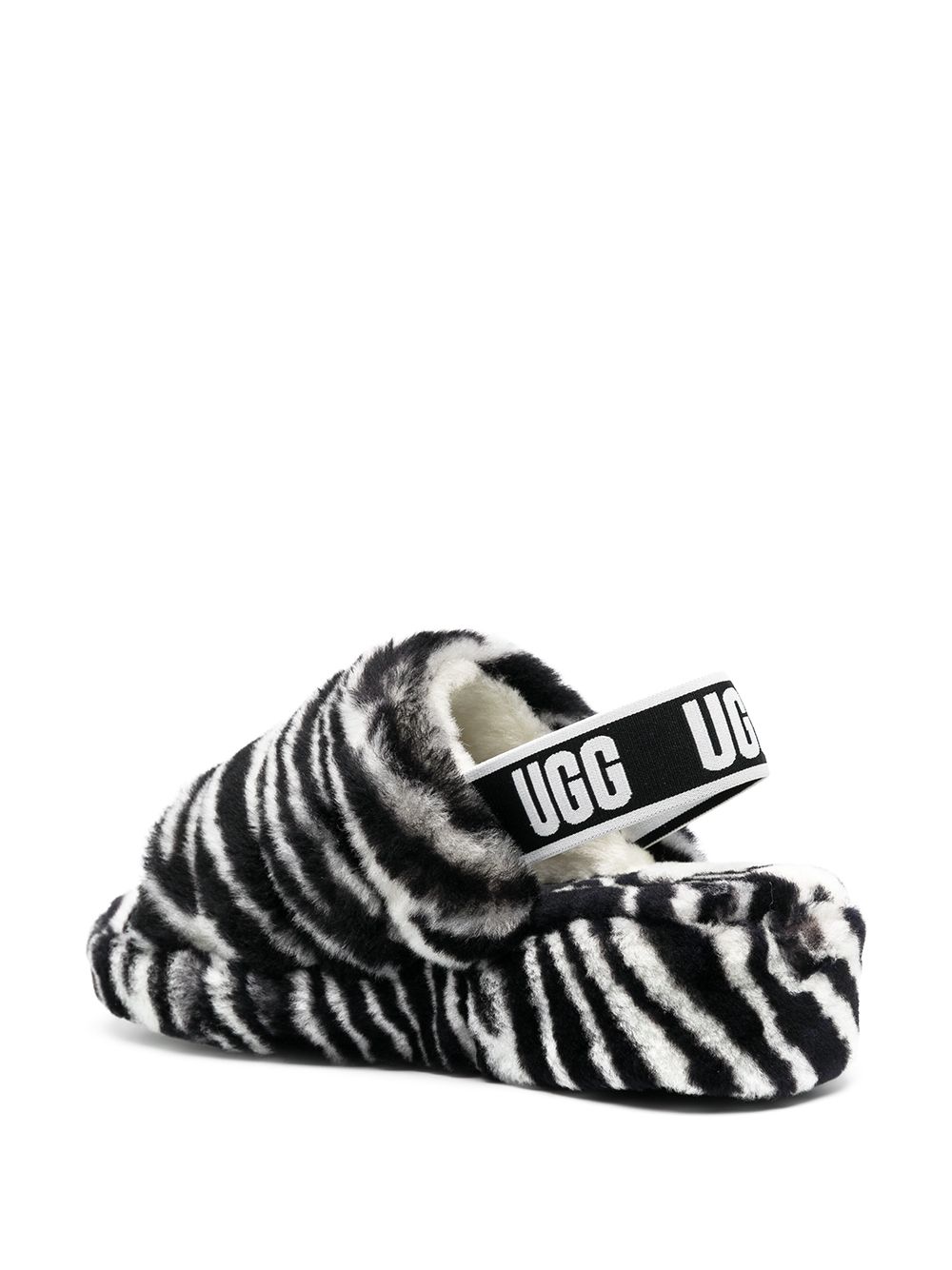 фото Ugg zebra print sheepskin sandals