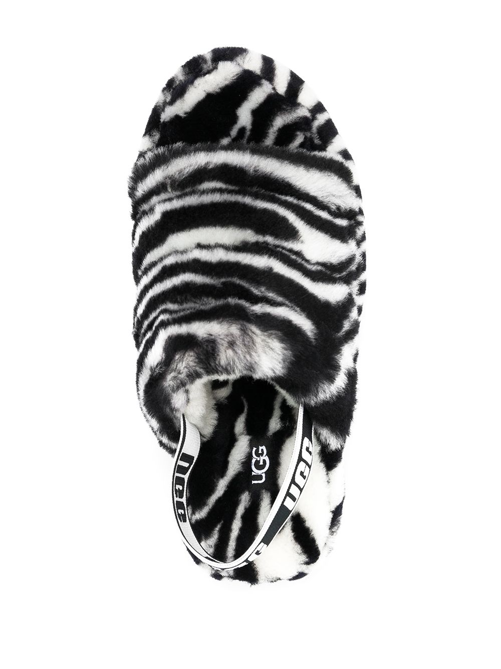 фото Ugg zebra print sheepskin sandals