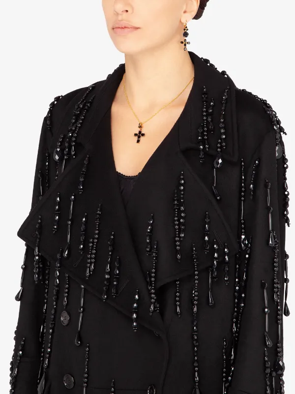 Dolce & Gabbana bead-embellished double-breasted Coat