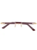 Cartier Eyewear rimless rectangular optical glasses - Red
