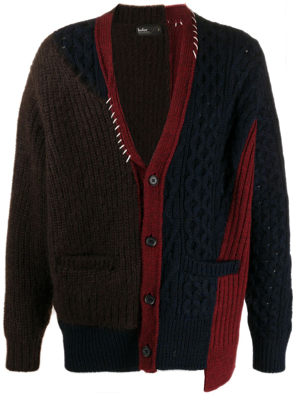 фото Kolor contrast knit cardigan