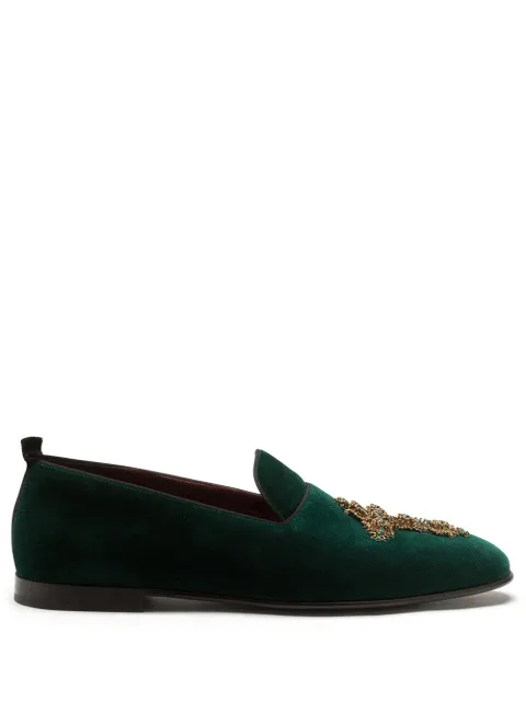 Dolce & Gabbana embellished  velvet loafers