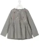 Image 1 of Il Gufo floral-embroidered smock blouse