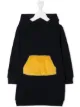 Image 1 of Il Gufo faux-fur pocket hoodie dress