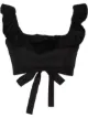 Image 1 of Zimmermann ruffle trim linen cropped top