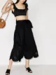 Zimmermann ruffle trim linen cropped top